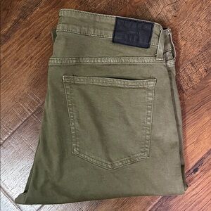 Express Khaki Green Slim Hyper-stretch Men's Jeans